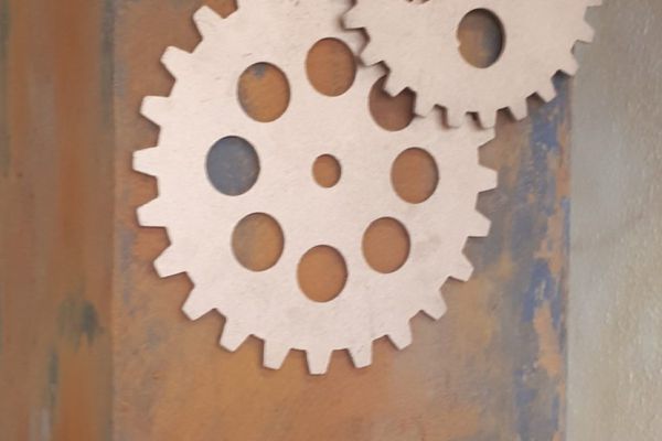 Rostoptik an einem Balken