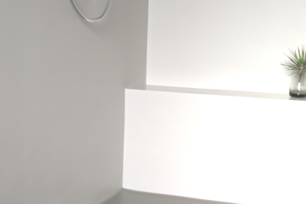 Sie sehen eine fugenlose Dusche