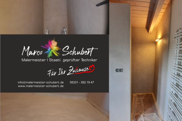 Hier wurde Bad mit Mikrozement fugenlos gestaltet